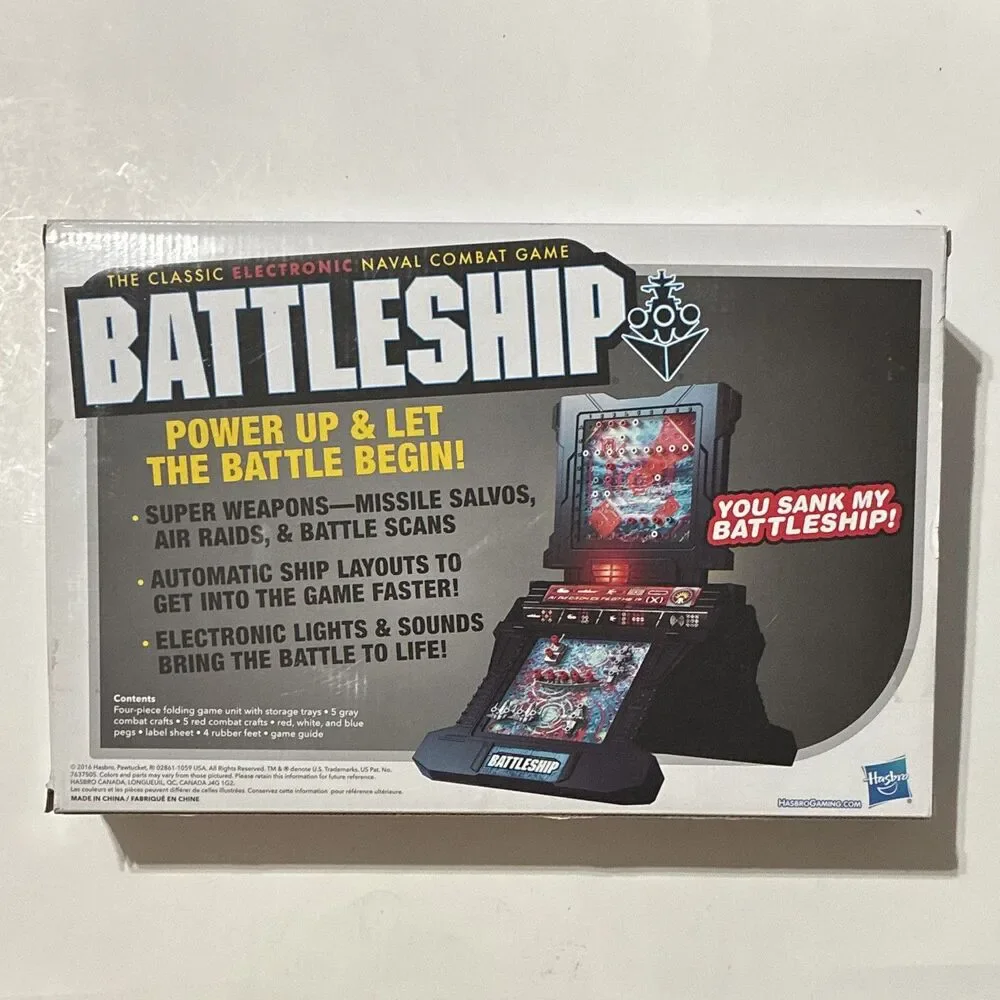 Electronic Battleship Hasbro A3846 Tested Working w Box Instructions Parts